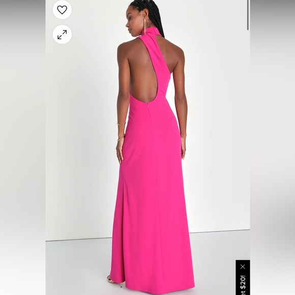 Pink lulus gown - Picture 3 of 5
